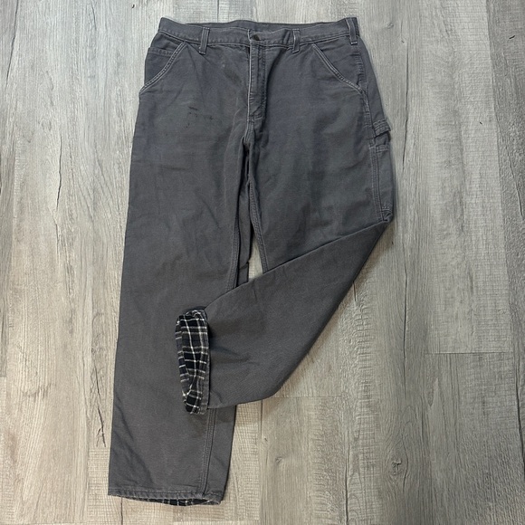 Carhartt Other - Men's Flannel Lined Gray Duck Canvas pants | 36 x 32